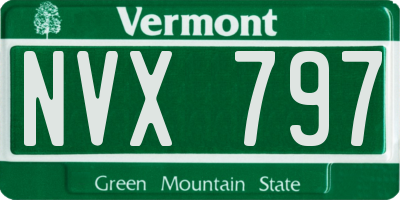 VT license plate NVX797