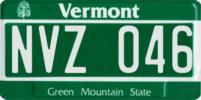 VT license plate NVZ046