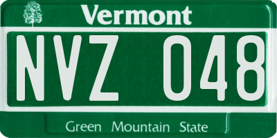 VT license plate NVZ048