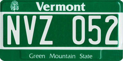 VT license plate NVZ052
