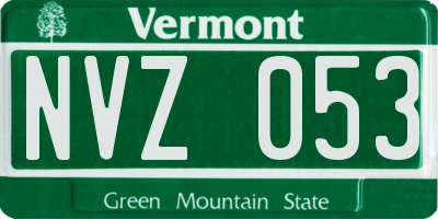 VT license plate NVZ053