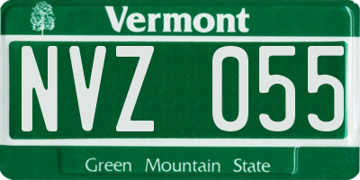 VT license plate NVZ055