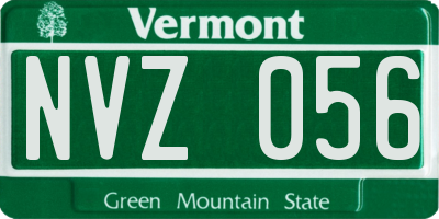 VT license plate NVZ056