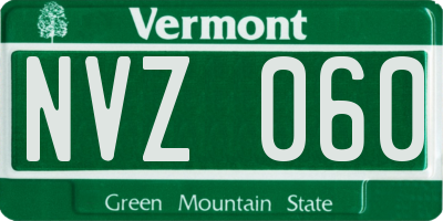 VT license plate NVZ060