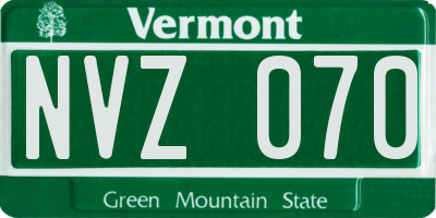VT license plate NVZ070