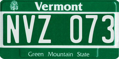 VT license plate NVZ073