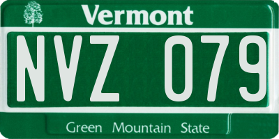 VT license plate NVZ079
