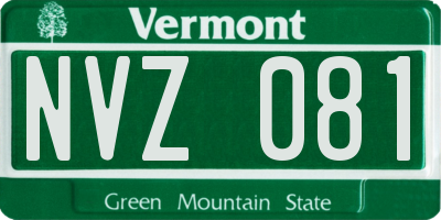 VT license plate NVZ081