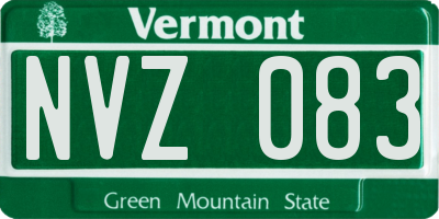 VT license plate NVZ083