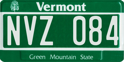 VT license plate NVZ084