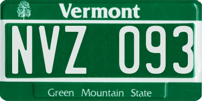 VT license plate NVZ093