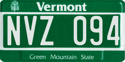 VT license plate NVZ094