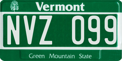 VT license plate NVZ099