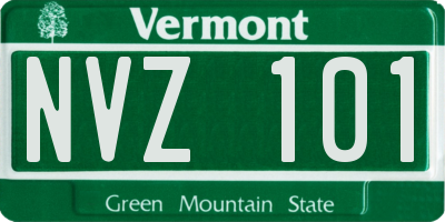 VT license plate NVZ101