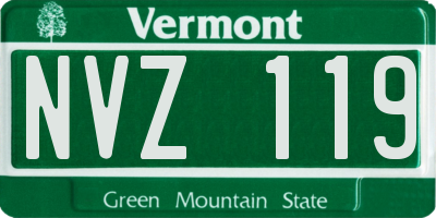 VT license plate NVZ119