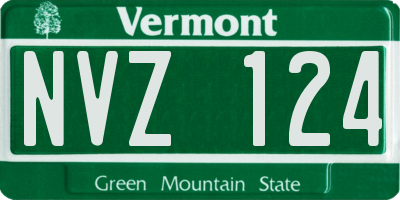 VT license plate NVZ124