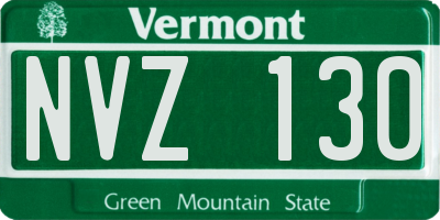VT license plate NVZ130