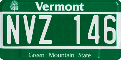 VT license plate NVZ146