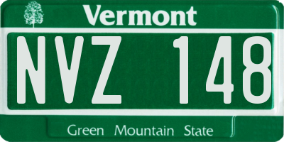 VT license plate NVZ148