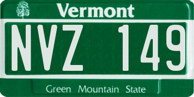 VT license plate NVZ149