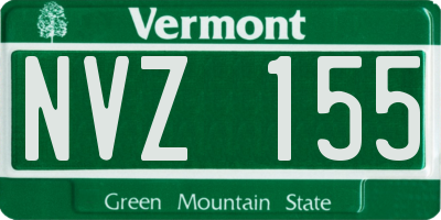 VT license plate NVZ155