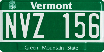 VT license plate NVZ156