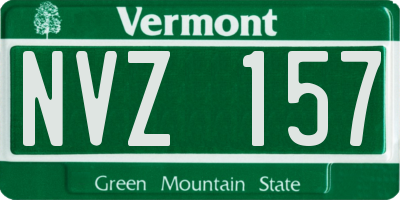 VT license plate NVZ157
