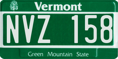 VT license plate NVZ158