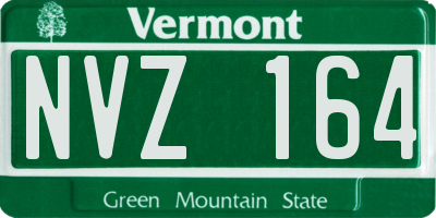 VT license plate NVZ164