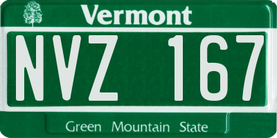 VT license plate NVZ167