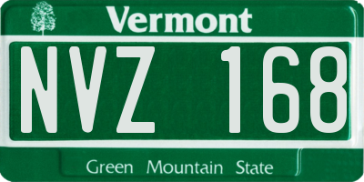 VT license plate NVZ168