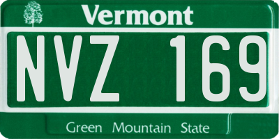 VT license plate NVZ169