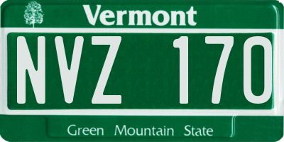 VT license plate NVZ170