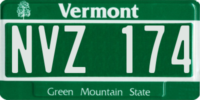 VT license plate NVZ174