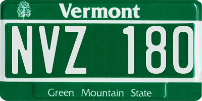 VT license plate NVZ180