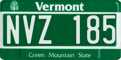VT license plate NVZ185
