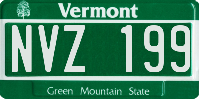 VT license plate NVZ199