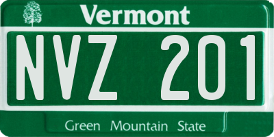 VT license plate NVZ201