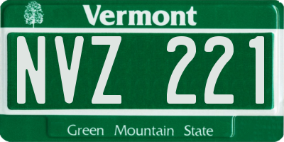 VT license plate NVZ221