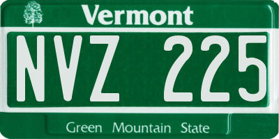 VT license plate NVZ225