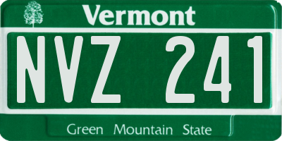 VT license plate NVZ241