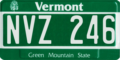 VT license plate NVZ246