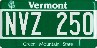 VT license plate NVZ250
