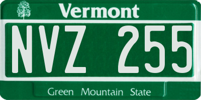 VT license plate NVZ255
