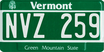 VT license plate NVZ259