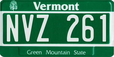VT license plate NVZ261