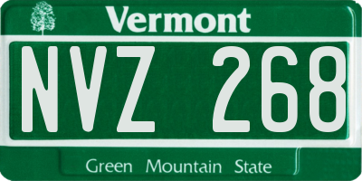 VT license plate NVZ268