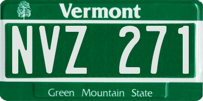 VT license plate NVZ271