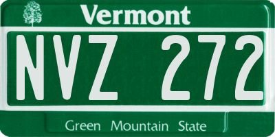 VT license plate NVZ272