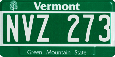 VT license plate NVZ273